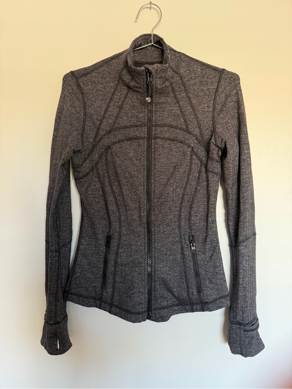lululemon athletica Heathered Charcoal Zip-Up Bomber